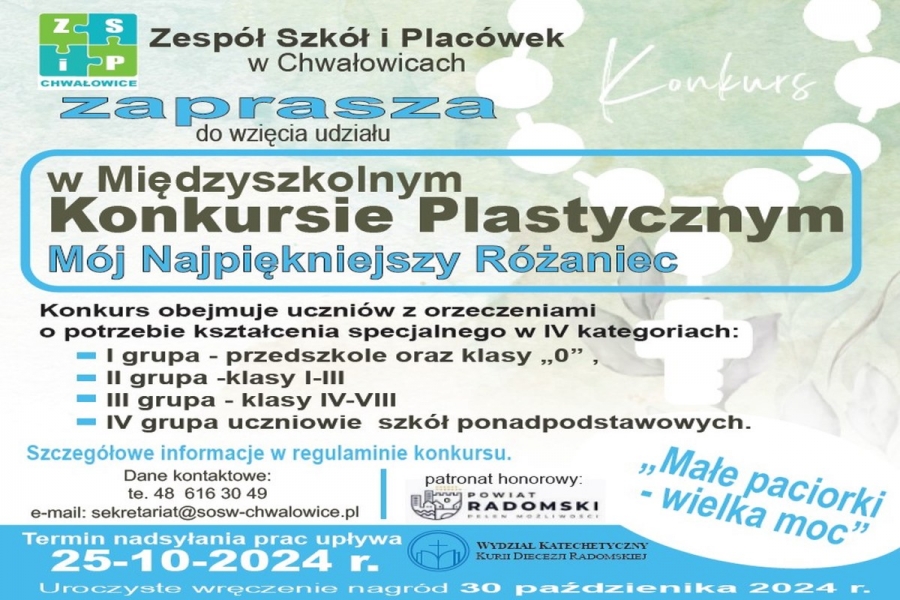 Konkurs różańcowy &quot;Małe paciorki-wielka moc&quot;